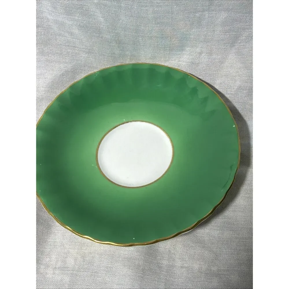 Fruit Harvest‎ TEACUP & SAUCER by Royal Aynsley GREEN Jones VINTAGE